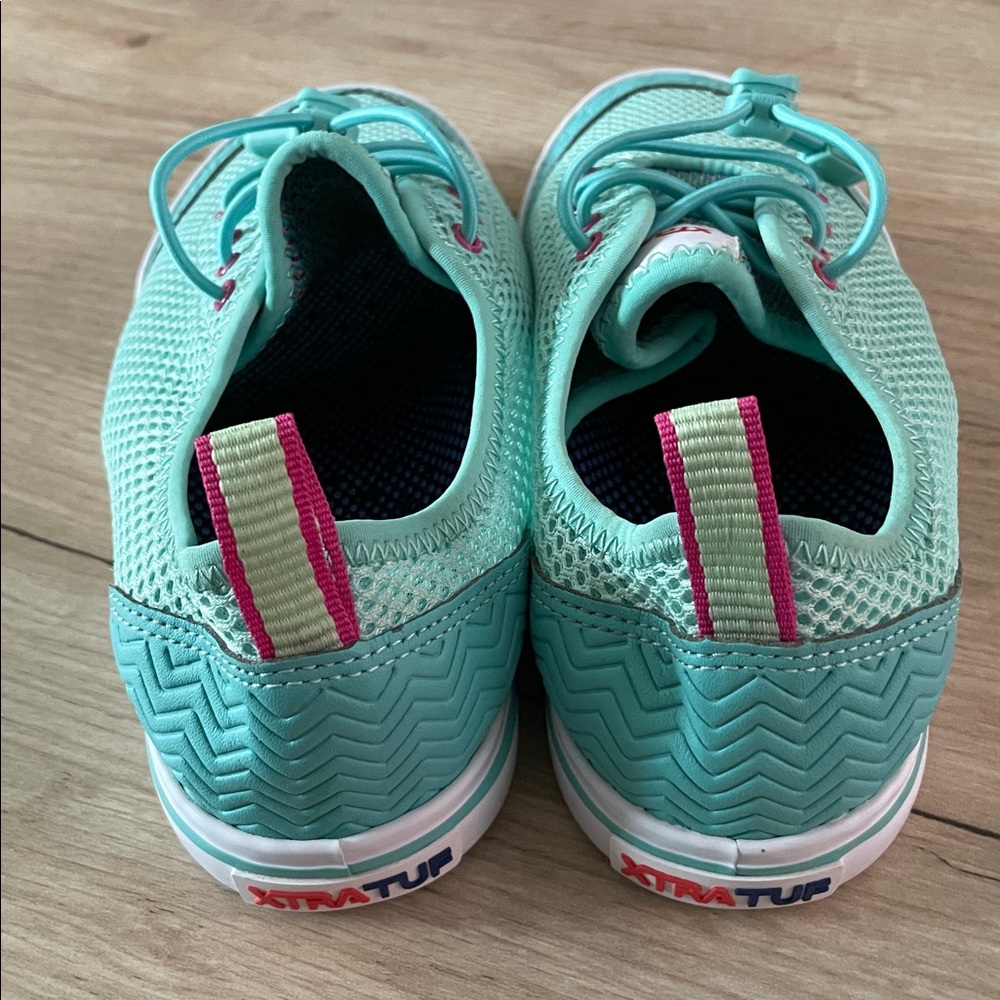 XTRATUF Women Size 7 Aqua Water Shoes Teal Quick Dry Slip On Beach - Picture 4 of 9